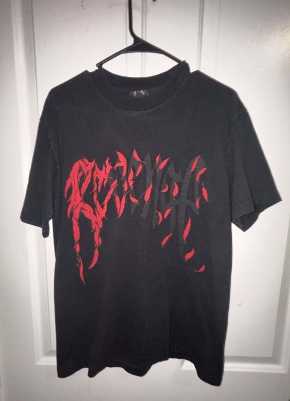 Revenge x 999 Club Juice WRLD Dove Logo Graphic T-Shirt Black/Red